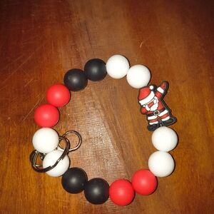 Festive Santa Kids Bracelet - Red, Black, and White